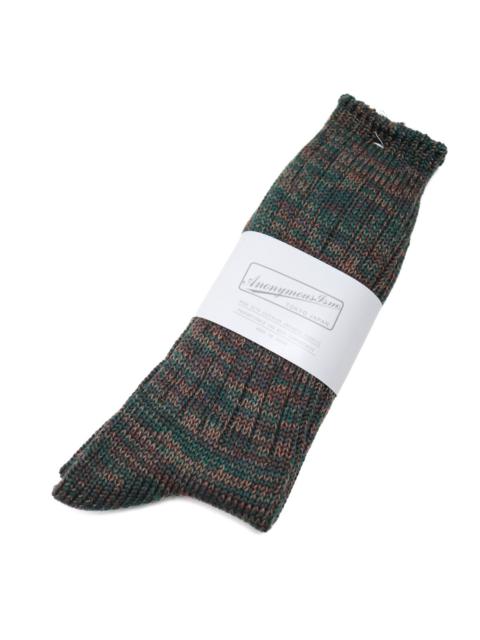 ANONYMOUSISM 5 Color Mix Crew Sock Army