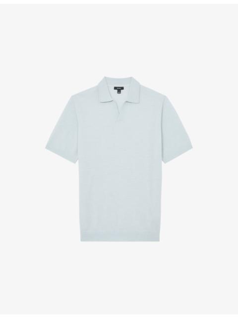 REISS Duchie Short-Sleeved Wool Polo Shirt