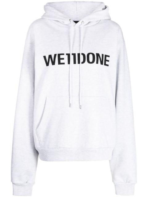 We11done logo-print drawstring hoodie