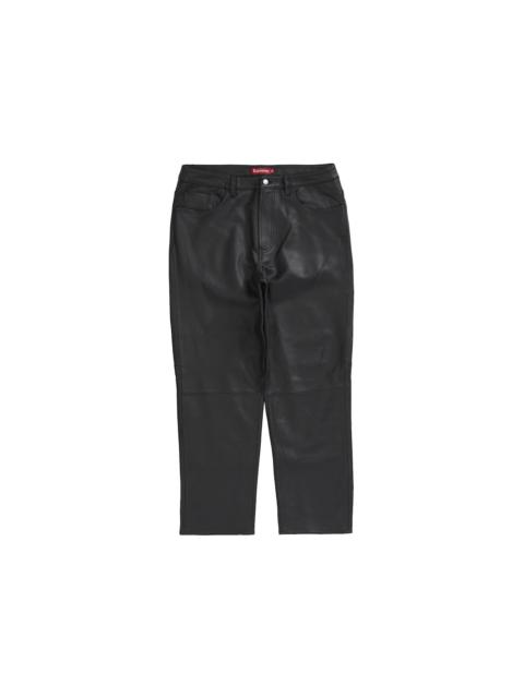 Supreme Supreme Leather 5-Pocket Jean Black