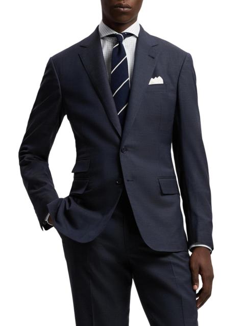 Ralph Lauren Men's Glen Plaid Wool Suit - Soft Blue