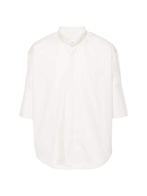 AMI Paris band-collar cotton shirt