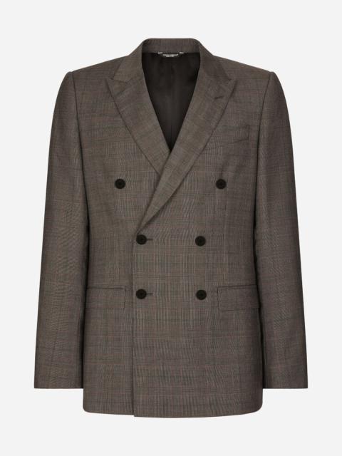 Dolce & Gabbana Double-breasted glen plaid Martini-fit suit
