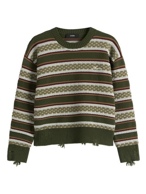 AMIRI Amiri Western Logo Striped Sweater