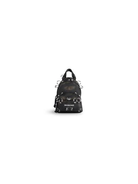 BALENCIAGA Men's Explorer Mini Backpack With Piercings in Black