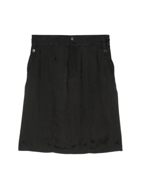 twill-weave mini skirt