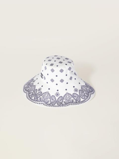 Miu Miu Printed cotton hat