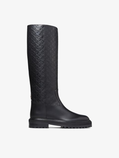 JIMMY CHOO Yomi Flat
Black JC Monogram Leather Knee-High Boots
