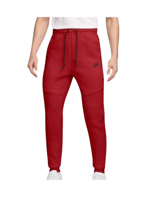 Nike Tech Fleece Jogger Pants Mens Style "GYM RED/BLACK"