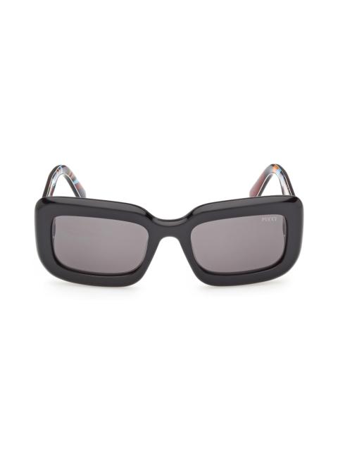 PUCCI Women's 52MM Rectangular Sunglasses - Black Grey