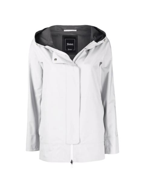 Herno hooded zip-up track jacket