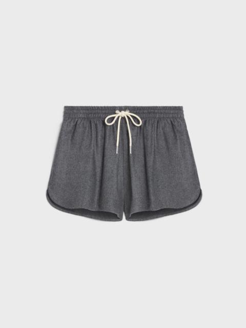 CELINE athletic shorts in cashmere flannel
