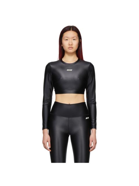 MSGM Black Micro Logo Sport Top