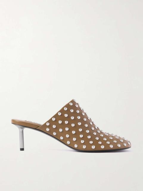 Jil Sander Studded leather mules Tan