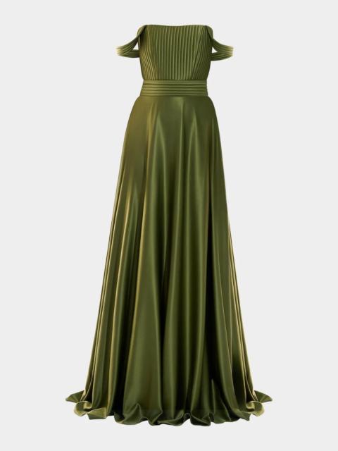 ZHIVAGO In the Night Off-Shoulder Gown