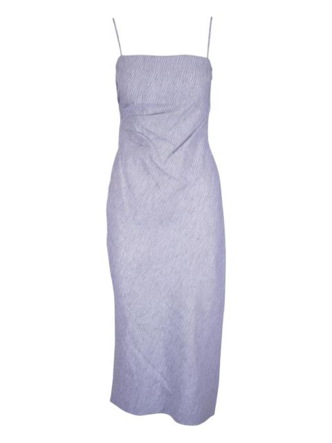 Vince striped midi dress