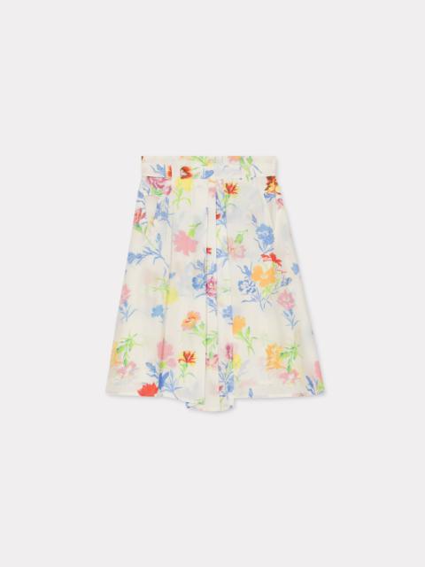 'KENZO Drawn Flowers' pleated skirt