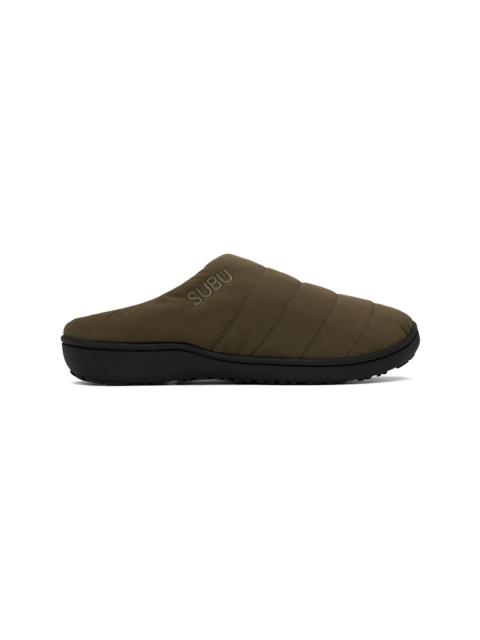 A.P.C. Khaki SUBU Edition F-Line Slippers