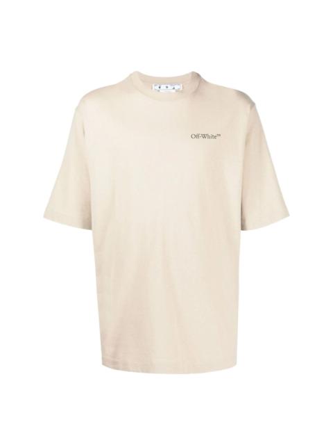 Off-White OFF-WHITE SS22 Logo Round Neck Pullover Short Sleeve Loose Fit Khaki OMAA119S22JER0041710