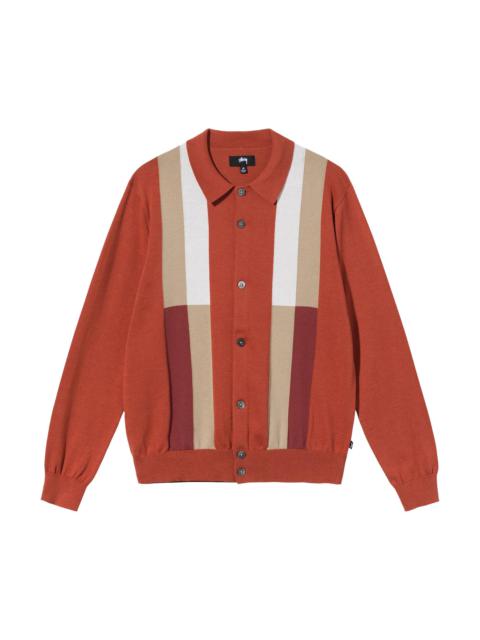 Stussy Color Block Sweater 'Burnt Orange'