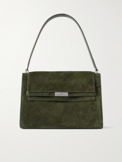 TORY BURCH Lee Radziwill Large Suede Shoulder Bag