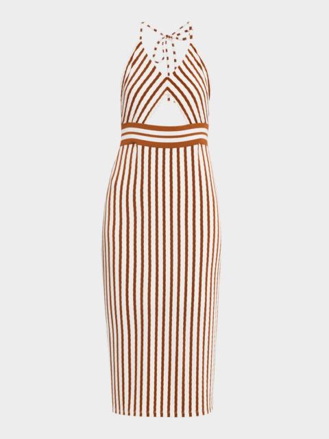 RAMY BROOK Stevie Textured Stripe Midi Dress