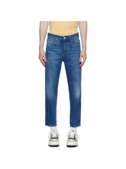 AMI Paris Blue Tapered Fit Jeans