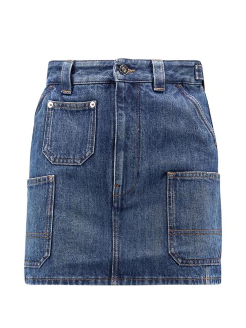 Givenchy patch-pocket denim skirt