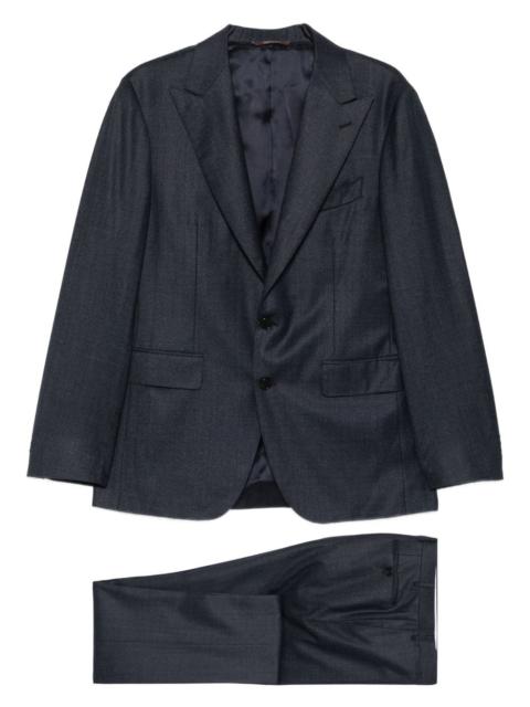Canali checked single-breasted suit