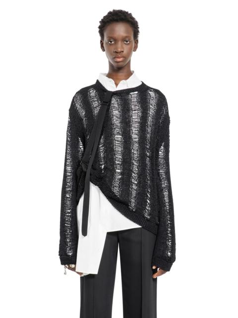 Ann Demeulemeester Cilla-Ladder-Stitch-Oversized-Sweater