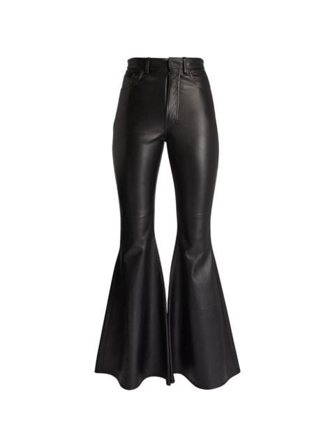 Alaïa Leather Flared Trousers