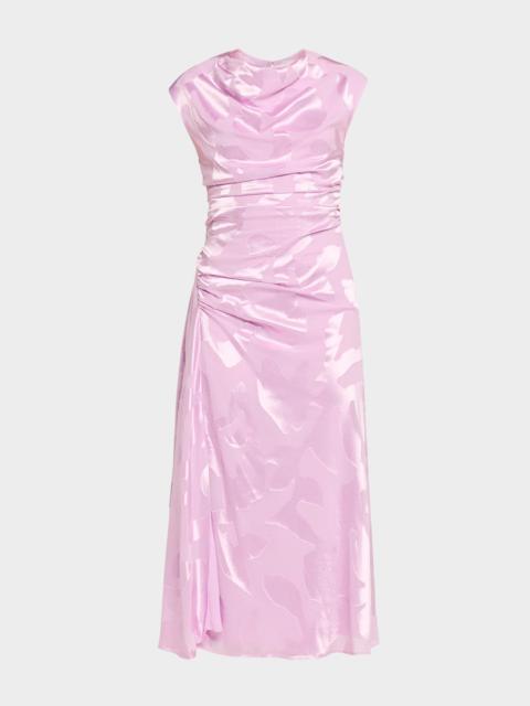 SIMKHAI Burke Draped Midi Dress