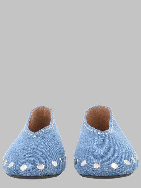 GANNI Ganni Organic Cotton Denim Flats for Women