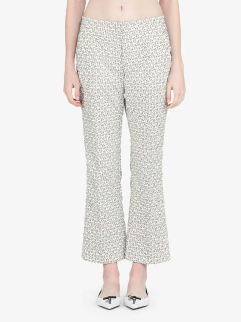 N°21 FLORAL-PRINT CROPPED FLARED TROUSERS