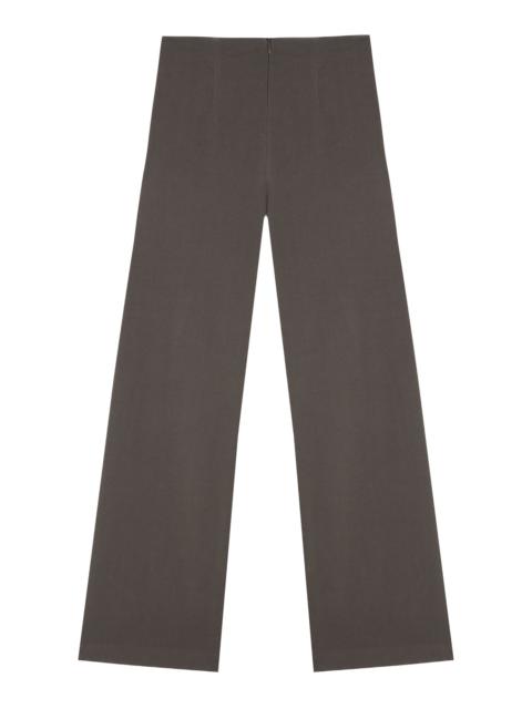 cortana Brenna High-Rise Hemp-Blend Straight-Leg Pants dark grey