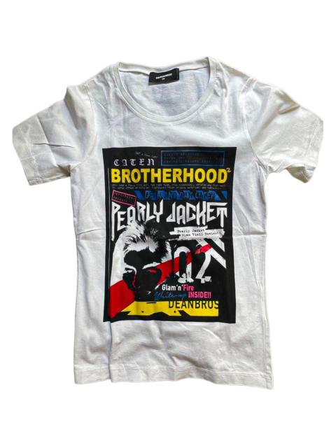 DSQUARED2 Brotherhood Print Cotton T-Shirt "White" S72GC0976-S224844-100