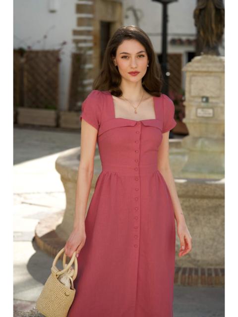 Gaâla Estelle Button Down Linen Dress
