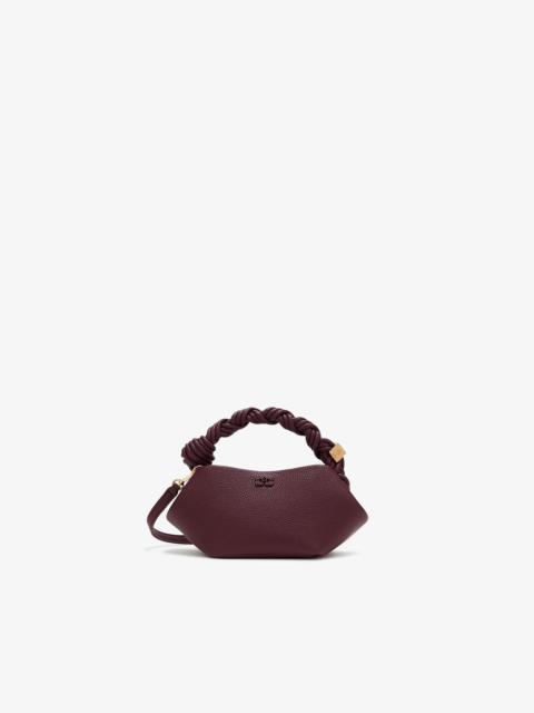 GANNI MINI BOU BAG IN BURGUNDY