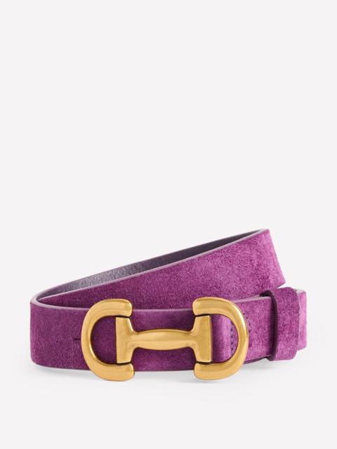 BODEN Iris Snaffle-Trim Leather Belt-Regal Purple
