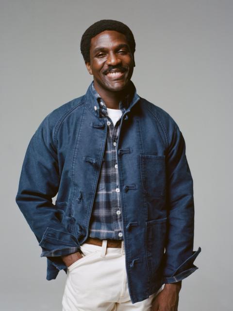 Drake's Navy Moleskin Artist Chore Jacket