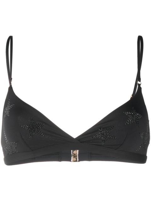 Stella McCartney crystal-star triangle bikini top