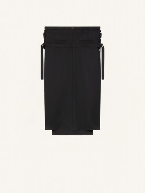 courrèges ONE STRAP LIGHT WOOL SKIRT