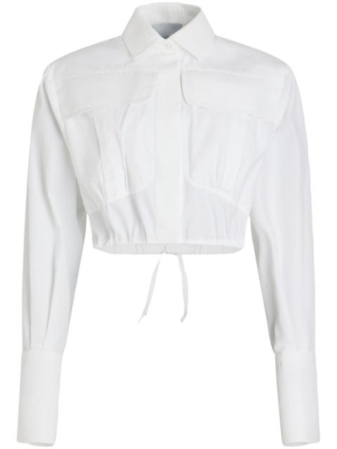 PATOU cropped poplin safari shirt