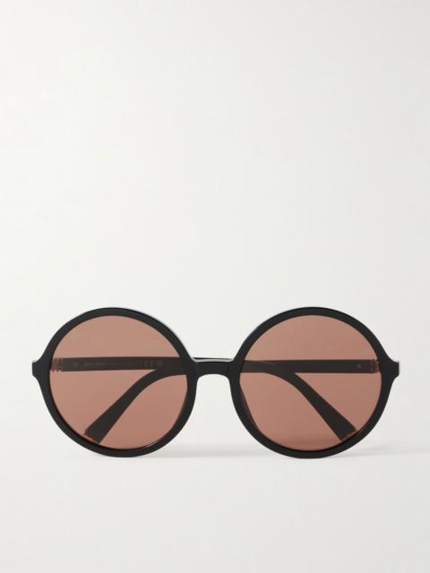 Miu Miu Round-frame acetate sunglasses Black