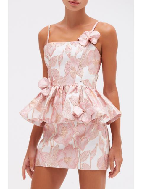 PatBO PETAL JACQUARD TOP