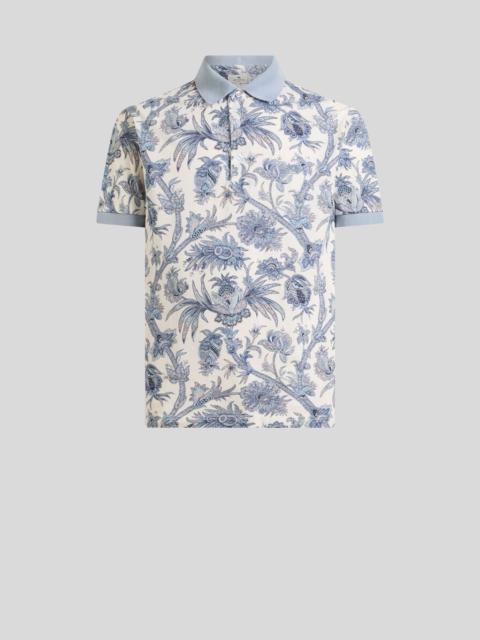 Etro COTTON PIQUÉ POLO SHIRT WITH FLORAL PAISLEY MOTIF