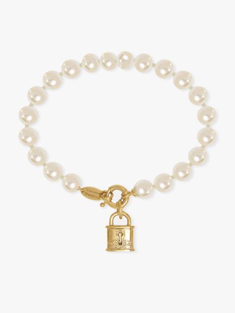Vivienne Westwood CELESTIA SMALL PEARL BRACELET | WHITE/GOLD