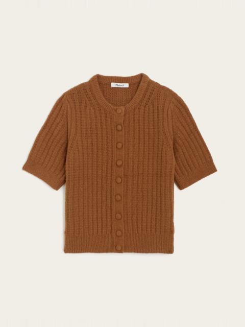 Madewell Textured-Stitch Cardigan in Cozy Cotton