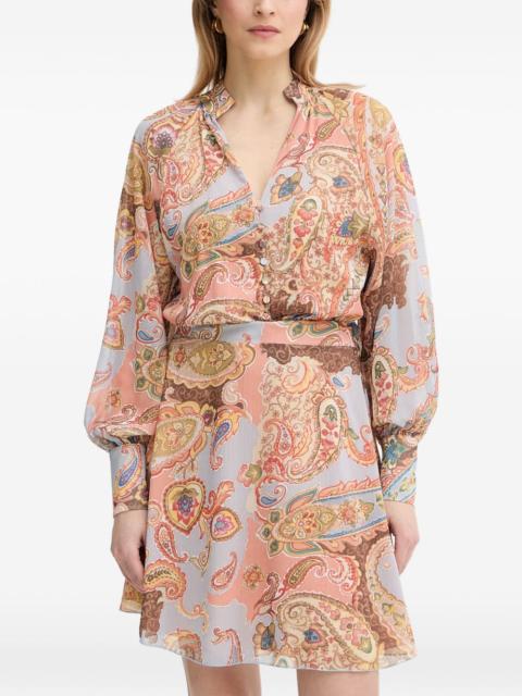 GUESS USA paisley-print balloon-sleeve dress