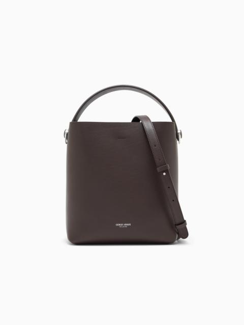 GIORGIO ARMANI SHOULDER BAG IN LEATHER WITH SPLIT LEATHER LINING